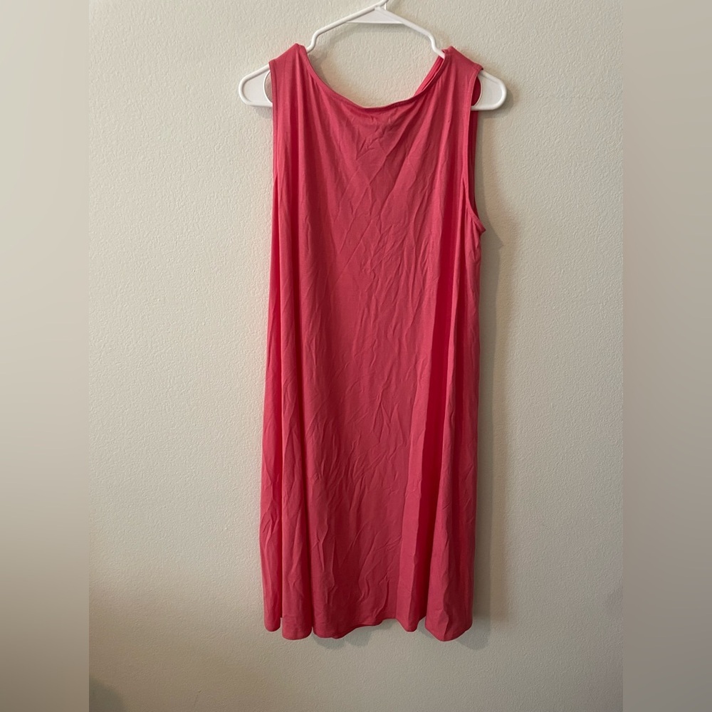 Eileen Fisher Coral Sleeveless Midi Dress